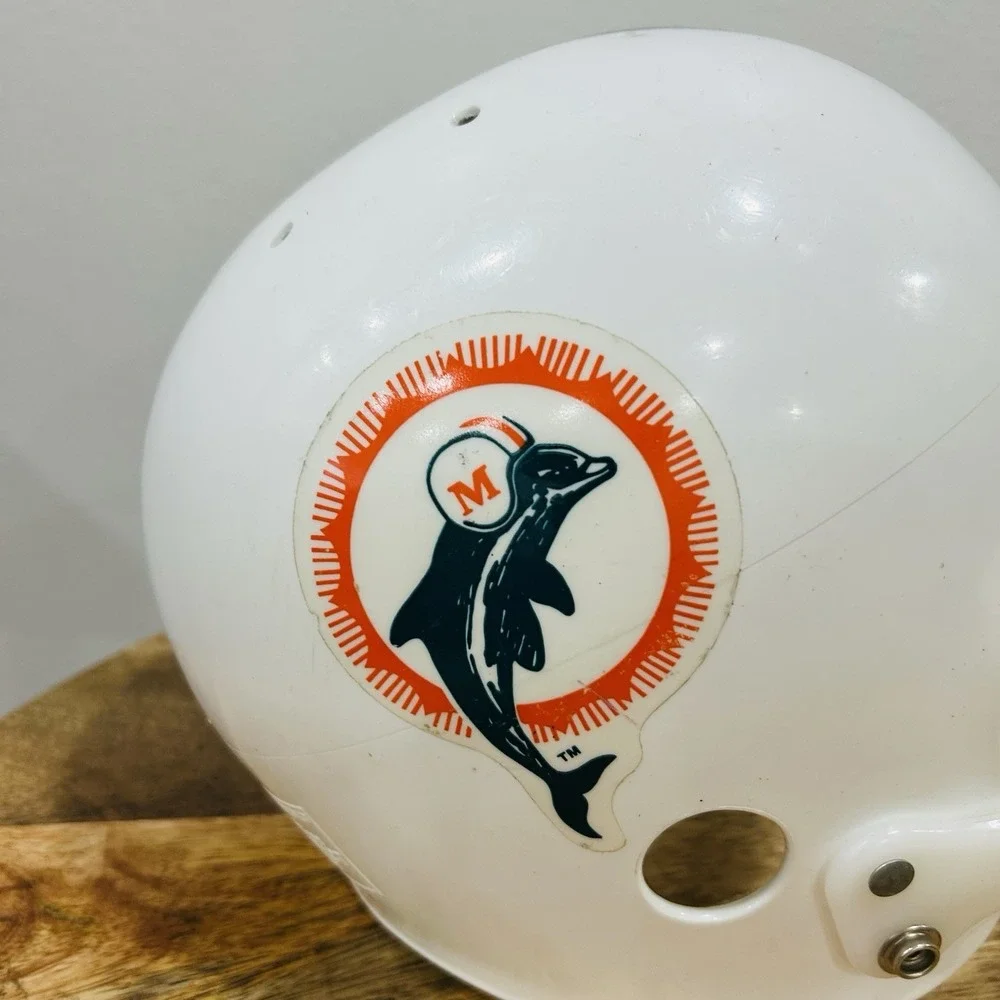 Vintage 1980's HUTCH Miami Dolphins Kids Toy NFL Football Full Size Helmet